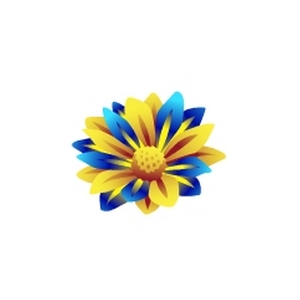 Gold and Blue Sparkle Flower Feeder